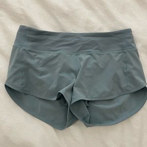 Lululemon speed up shorts 2.5” chambray blue